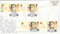 2002-10-01 Christmas Label Sheet LS10 Stamps FDC (63060)