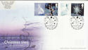 2003-11-04 Christmas Stamps + Labels Freezywater FDC (63074)