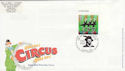 2002-04-09 Circus Stamp Raleigh Way FDC (63099)