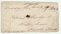 1839 Haddington red Postmark on Piece (64102)
