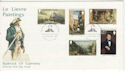 1980-11-15 Guernsey Le Lievre Paintings Stamps FDC (64172)