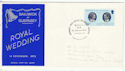 1973-11-14 Guernsey Royal Wedding Stamp FDC (64222)