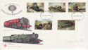 1985-01-22 Famous Trains Stamps Chester FDC (64808)