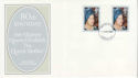 1980-08-04 Queen Mother Gutter Stamps London FDC (64843)