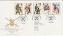 1983-07-06 Army Uniforms Stamps Aldershot FDC (64872)