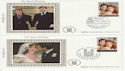 1986-07-22 Royal Wedding Stamps Benham x2 FDC (64902)