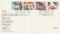 1981-03-25 Year of Disabled Carters Westbury FDC (66511)