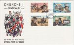 1974-11-22 Churchill Centenary Stamps Douglas FDC (66831)