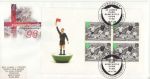 1996-06-10 Football Booklet Stamps Newcastle Souv (67033)