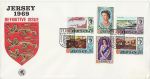 1969-10-01 Jersey High Value Definitive Stamps FDC (67262)