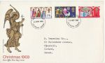 1969-11-26 Christmas Stamps Croydon FDC (67295)