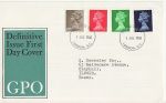 1968-07-01 Definitive Stamps London FDC (67326)