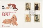 1990-01-23 RSPCA Stamps Cat World Shoreham FDC (67381)