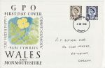 1968-09-04 Wales Definitive Stamps Cardiff FDC (67504)