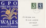 1967-03-01 Wales Definitive Stamps Cardiff FDC (67507)