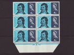 1966-01-25 Robert Burns Stamps Block of 6 Phos Mint (67701)