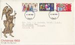 1969-11-26 Christmas Stamps Cardiff FDC (67822)