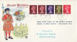 1969-08-27 Coil Definitive Stamps Southampton cds FDC (67825)