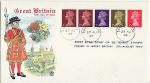 1969-08-27 Coil Definitive Stamps Southampton cds FDC (67827)