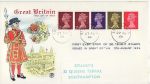 1969-08-27 Coil Definitive Stamps Southampton cds FDC (67828)
