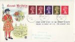 1969-08-27 Coil Definitive Stamps Southampton cds FDC (67831)
