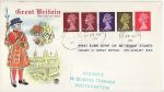 1969-08-27 Coil Definitive Stamps Southampton cds FDC (67832)