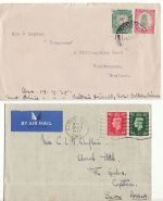 KGVI Stamps GB to South Africa + Other Way Env (68188)