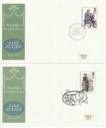 1975-10-22 Jane Austen Stamps x4 pmk FDC (68333)