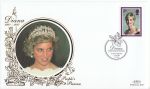1998-02-03 Princess Diana Stamp Sandringham Silk FDC (68527)