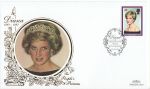 1998-02-03 Princess Diana Stamp Althorp Silk FDC (68532)