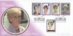 1998-02-03 Princess Diana Stamps London SW1 Silk FDC (68546)