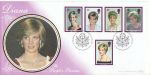 1998-02-03 Princess Diana Stamps London E1 Silk FDC (68556)