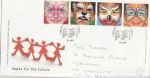 2001-01-16 Face Painting Stamps Hope Valley FDC (68792)