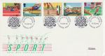 1986-07-15 Sport Stamps Hockey London NW10 FDC (69077)