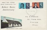 1966-01-25 Robert Burns Stamps Exeter FDC (69347)