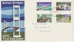 1968-04-29 British Bridges Stamps Gloucester FDC (69367)