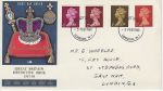 1968-02-05 Definitive Stamps London FDC (69428)