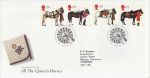 1997-07-08 Queens Horses Stamps Bureau FDC (69564)