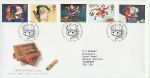 1997-10-27 Christmas Crackers Stamps Bureau FDC (69571)