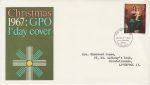 1967-10-18 Christmas Stamp Bureau FDC (70555)