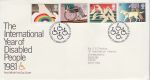 1981-03-25 Year Of The Disabled Stamps Bureau FDC (70820)