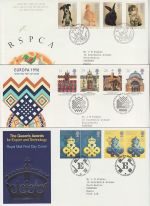 1990 x9 First Day Covers From 1990 Bureau Pmks (70896)