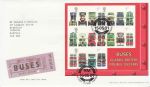 2001-05-15 Double Decker Buses Stamps M/S Bureau FDC (70994)