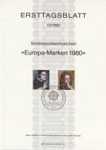 1980-05-08 Germany Europa Stamps FDC (71268)