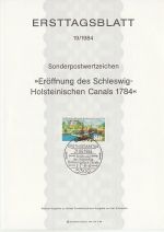 1984-08-21 Germany Canal Stamp FDC (71281)