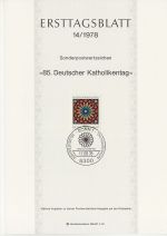 1978-08-17 Germany Catholic Day Stamp FDC (71298)