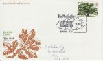 1973-02-28 British Trees Stamp Tetbury FDC (71444)