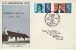 1966-01-25 Robert Burns Stamps Alloway FDC (71641)