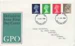 1968-07-01 Definitive Stamps Windsor FDC (71645)