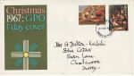 1967-11-27 Christmas Stamps Harrow and Wembley FDC (72319)